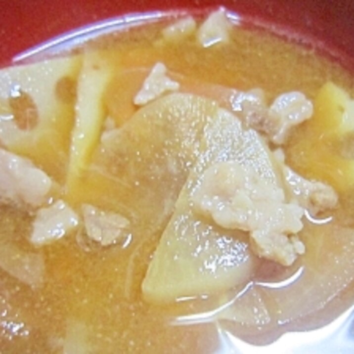 一人暮らし節約簡単 捨てないで脂身 レンコン赤だし